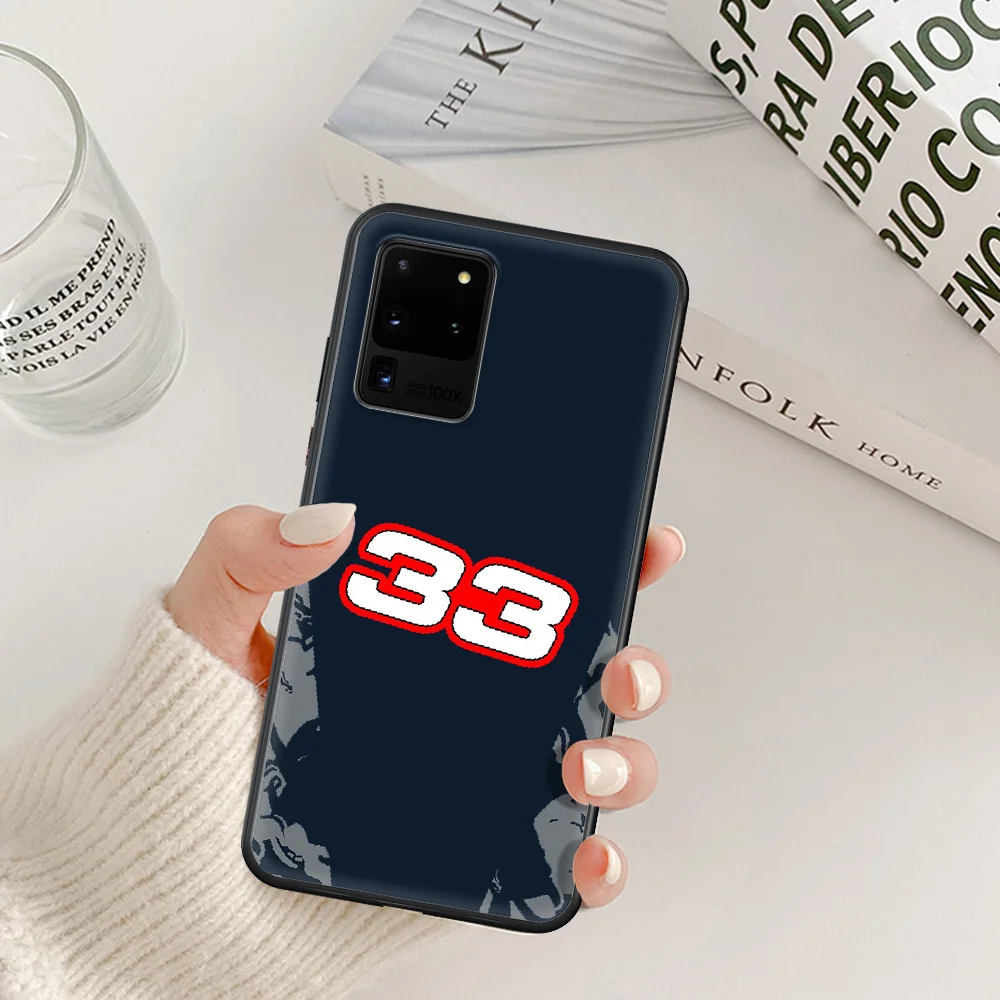 

F1 Racer 33 Number Phone Case For Samsung Galaxy Note S 8 9 10 20 Plus E Lite Uitra black Coque 3D Funda Pretty Bumper Fashion
