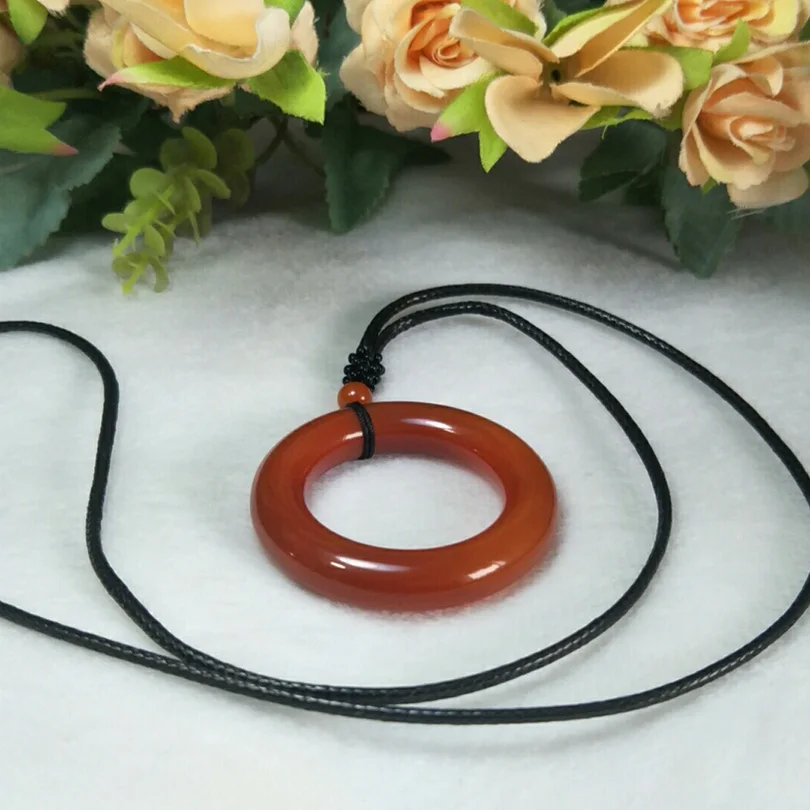 Красный агат халцедон кулон с пряжкой ювелирное изделие счастливый безопасный