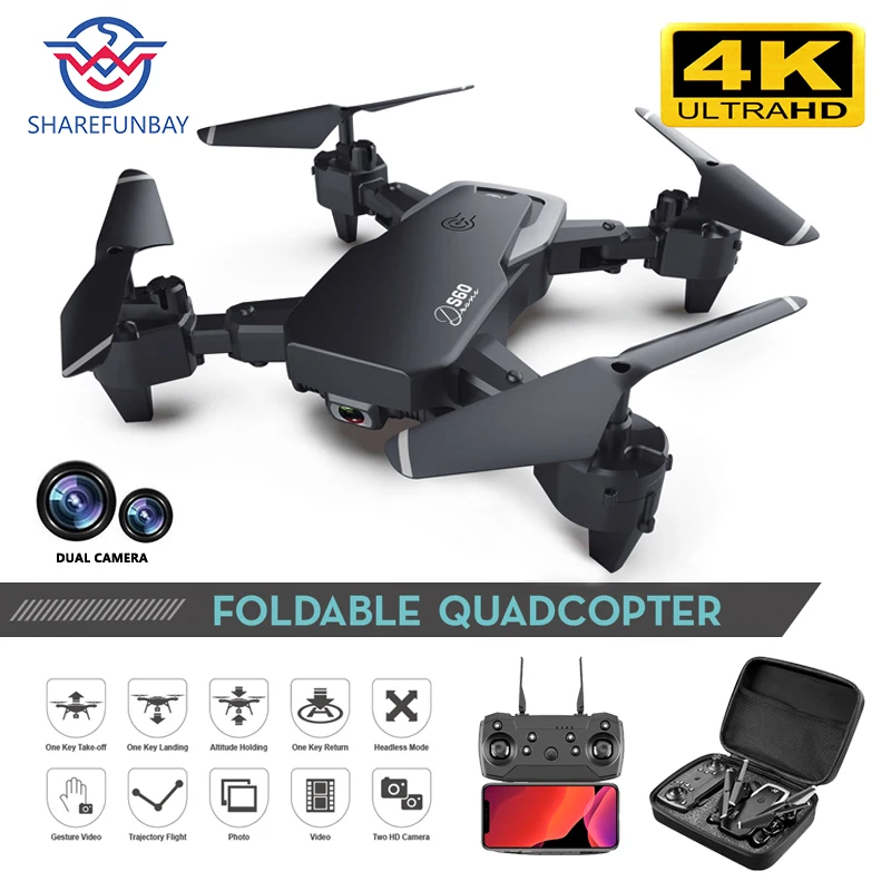 Квадрокоптер SHAREFUNBAY с широкоугольной камерой 1080P Wi Fi fpv|Квадрокоптер
