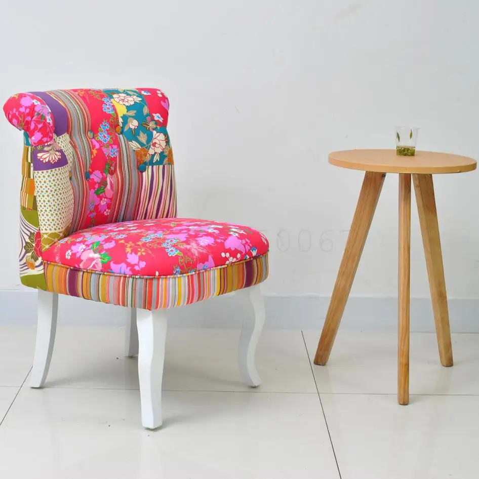 Сельский одноместный диван стул маленький семейный тканевый для отдыха балкона