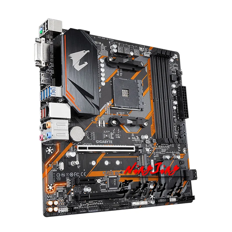 AMD Ryzen 5 2600 R5 CPU + GA B450M AORUS ELITE материнская плата Suit Socket AM4 все новые но без кулера |