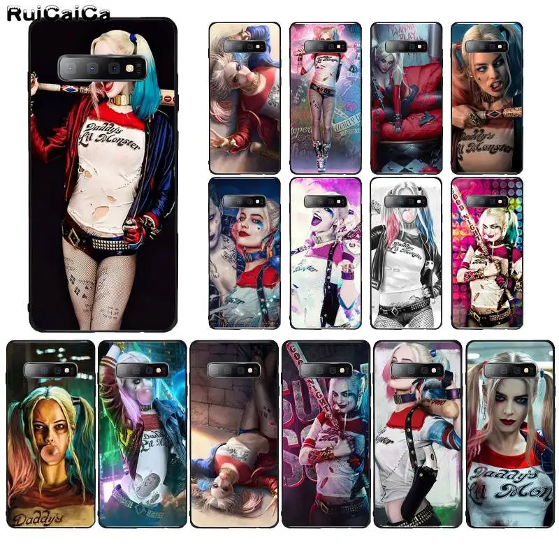 RuiCaiCa Harley Quinn отряд самоубийц Джокер подмигивание чехол для телефона samsung S9 plus S5 S6