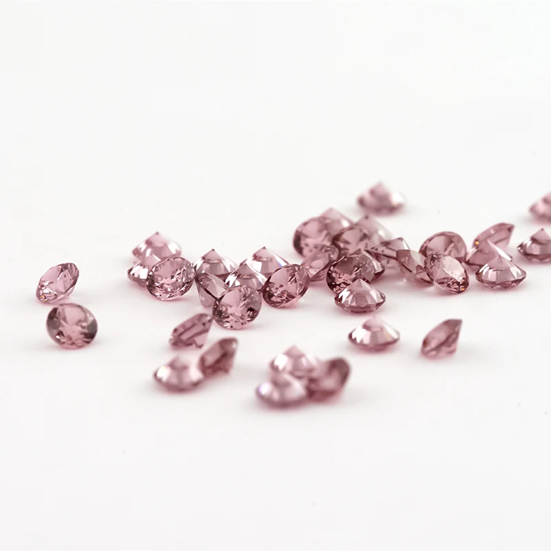 1 мм ~ 3 Rhodolite цветной кубический циркониевый камень круглой формы европейская