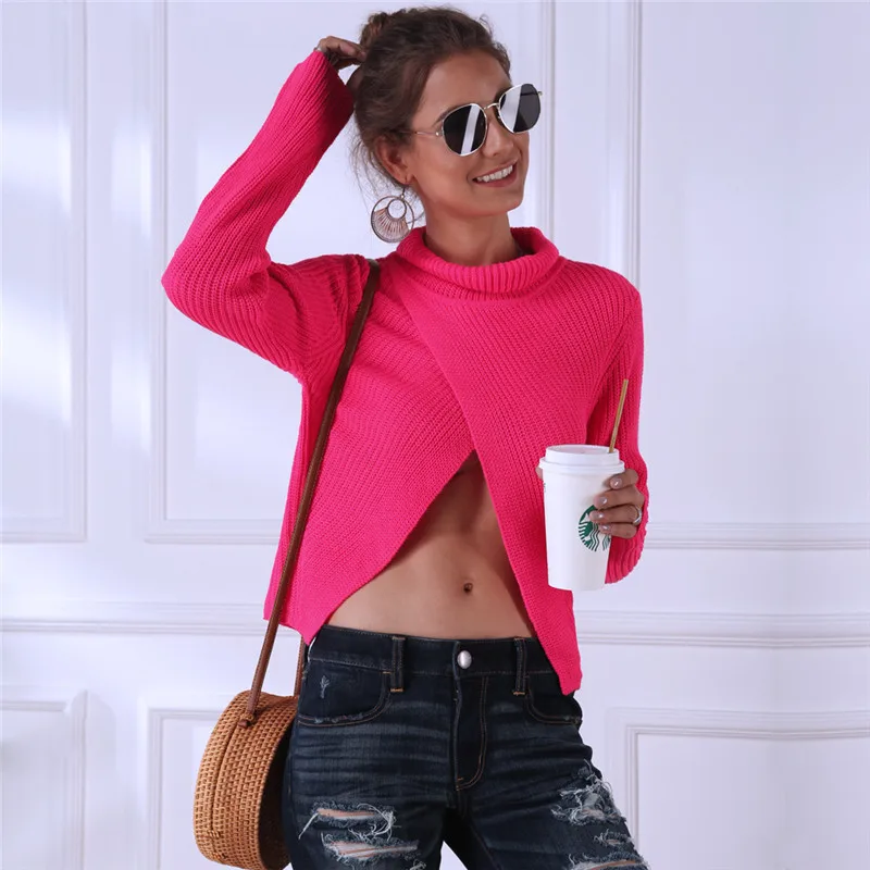 Женский вязаный свитер однотонный красный или оранжевый Кардиган с длинным