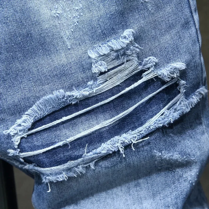

New Design Summer Denim Shorts Blue Color Male Jean Shorts Skinny Men Jeans
