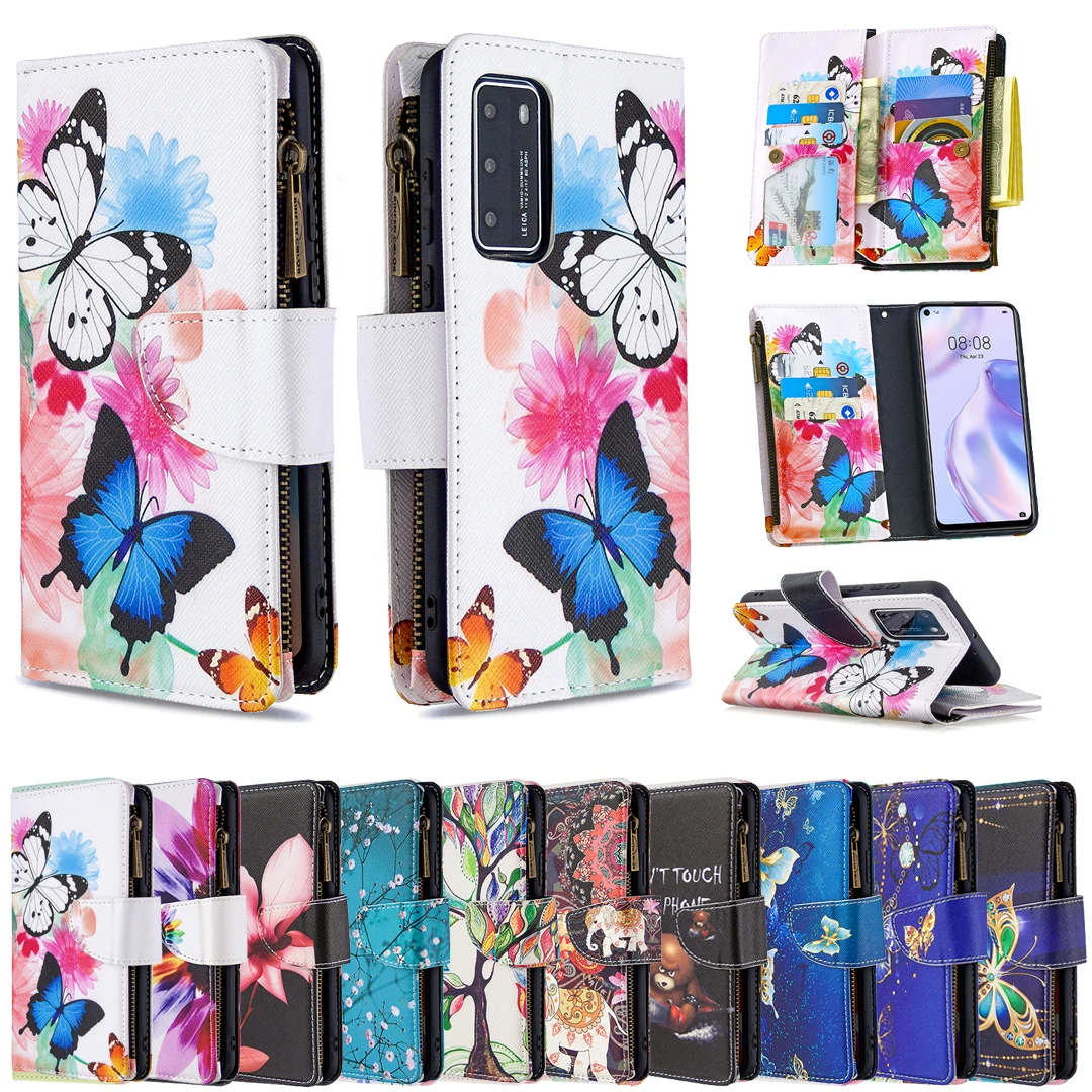 Чехол для Honor 8A 8S 9X 9A чехол etui Huawei Y5 Y6 Y7 Y9 Prime 2019 кожаный на молнии Y5P Y6P