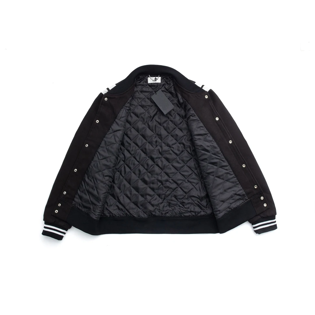 

Spring Men's Warm Casual Simple Comfortable Cotton Liner Baseball Uniform Splicing Jacket