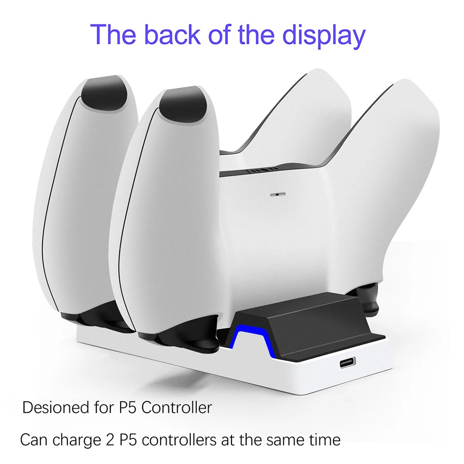 

Fast Charger For PS5 Wireless Controller Dual USB Type-C Charging Cradle Docking Station For Sony PlayStation5 Gamepad Joystick