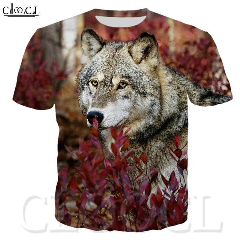 CLOOCL новые дикие животные волк Футболка Мужская/Женская 3D принт забавная Harajuku