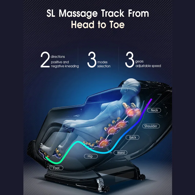 Массажное кресло для дома и офиса автоматическое многофункциональное всего тела