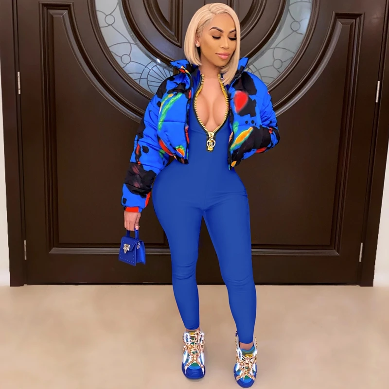 

Sexy Long Sleeve Skinny Jumpsuit Zipper Fall Clothing Fitness Pants Overalls Office Lady One Piece Outfits Club Rompers