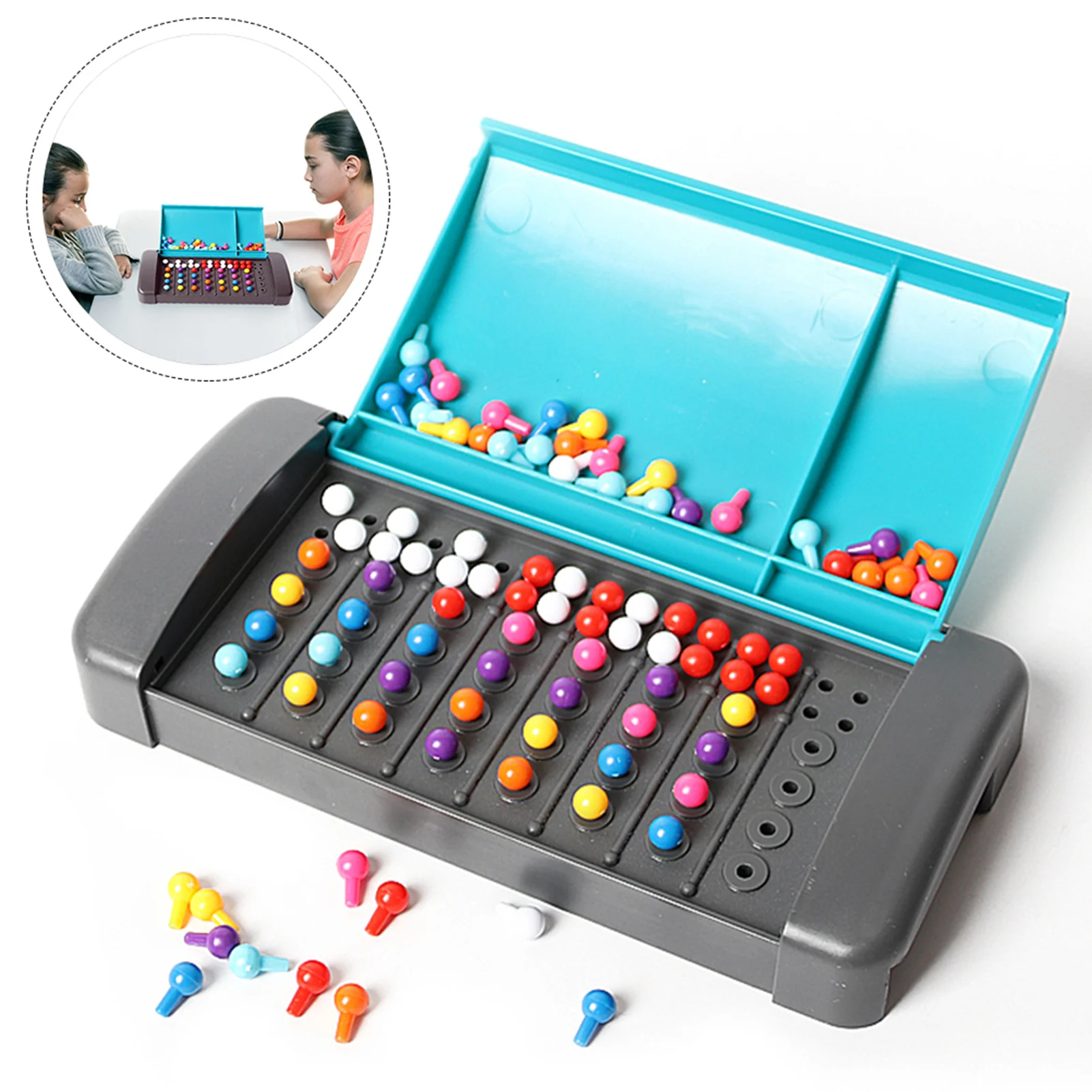

Montessori Mastermind Code Breaking Mini Board Game Traveling for Family Children Educational Intellectual Development Toys