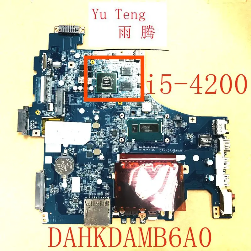 

Подходит для Sony SVF153A2TT SVF153A SVF153 материнская плата для ноутбука DAHKDAMB6A0 i5-4200 Дискретная графическая материнская плата