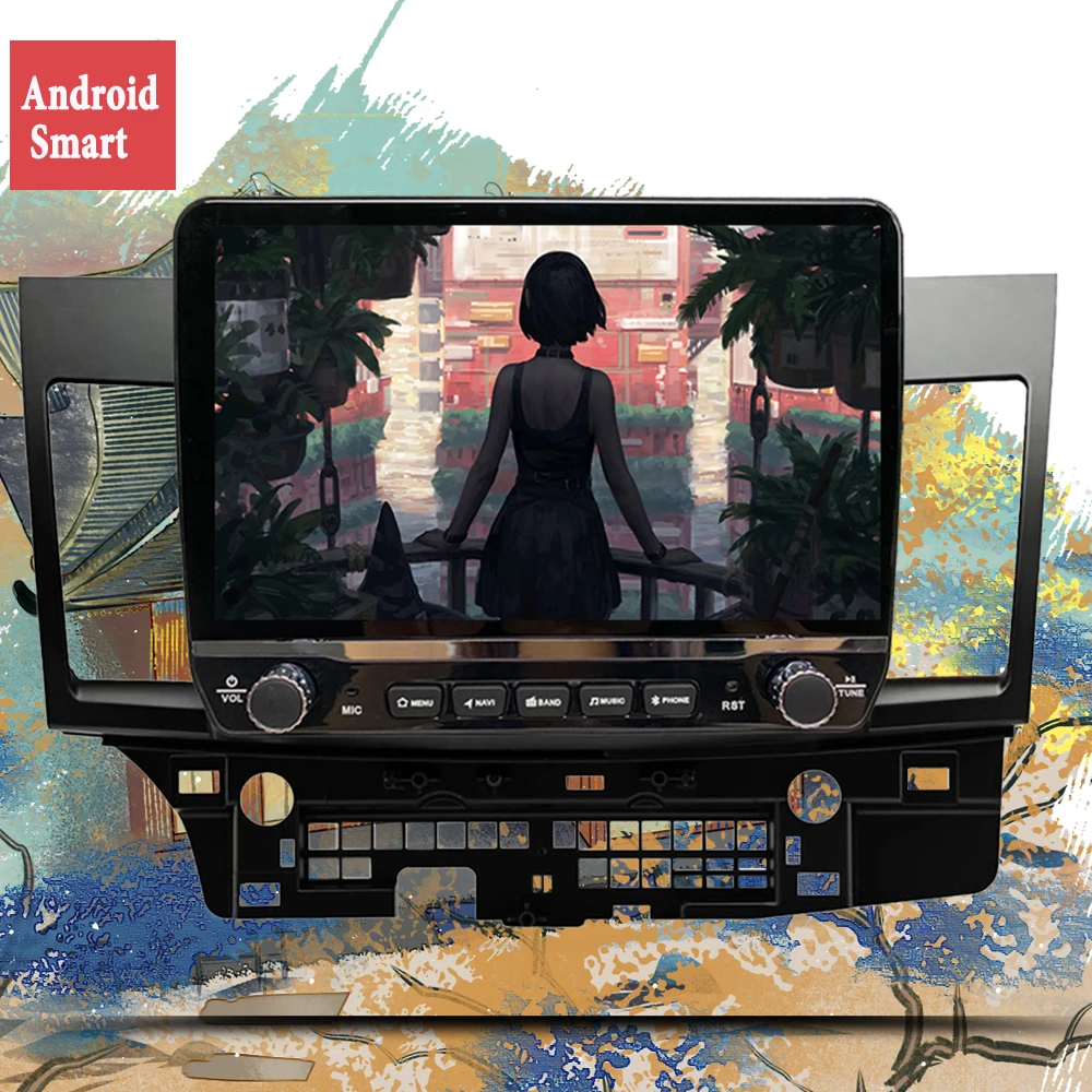 Автомагнитола 2 Din мультимедийный видеоплеер с RDS DSP Android 6G + 128G для Mitsubishi Lancer 2007-2012 10