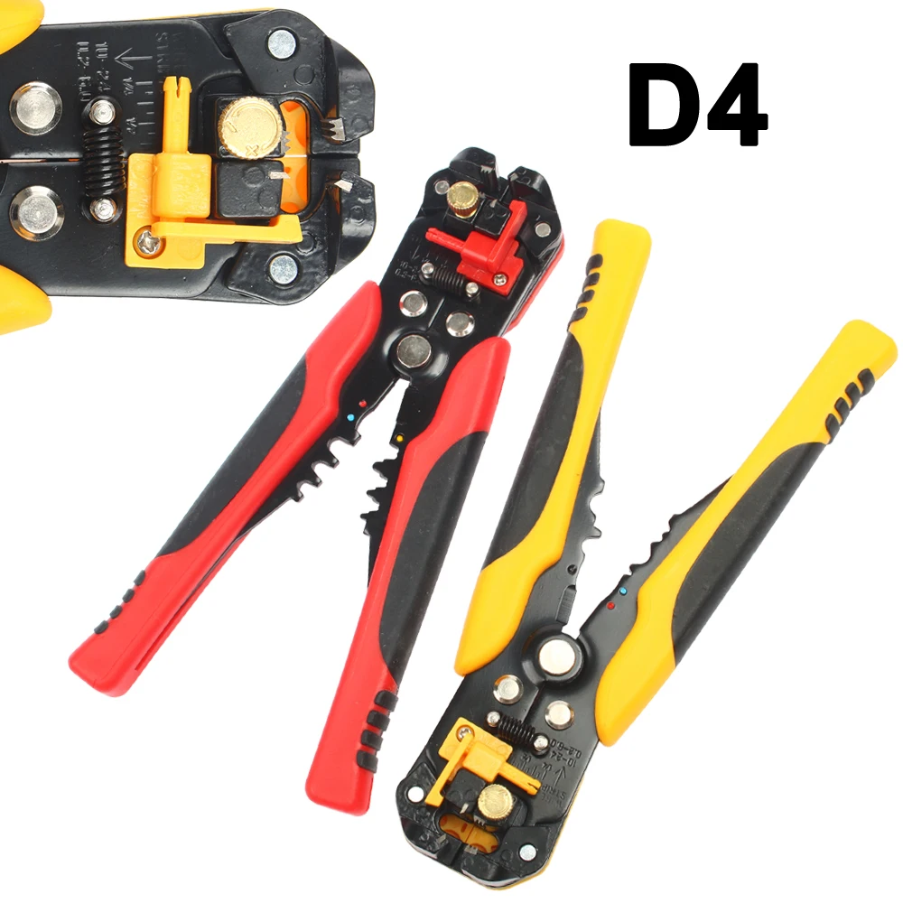 HS-D1 0,2-мм2 AWG24-10 дизайн многофункциональные автоматические плоскогубцы для зачистки кабеля Зачистка обжимка проводов инструменты для резки желтого цвета