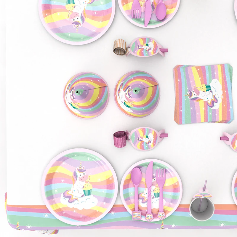 Набор одноразовой посуды для дня рождения украшения вечерние принадлежности