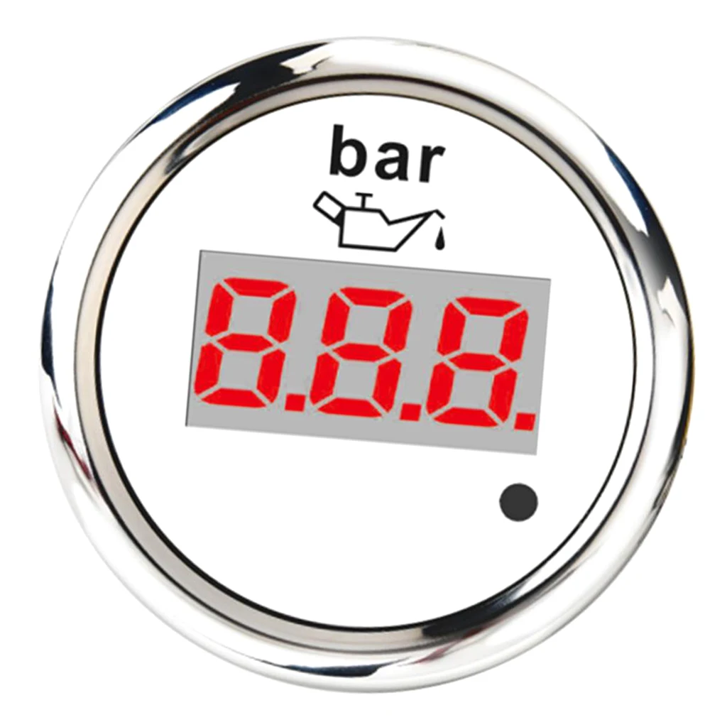 2 '཰mm100Bar цифровой манометр для масла красный светодиод Водонепроницаемый