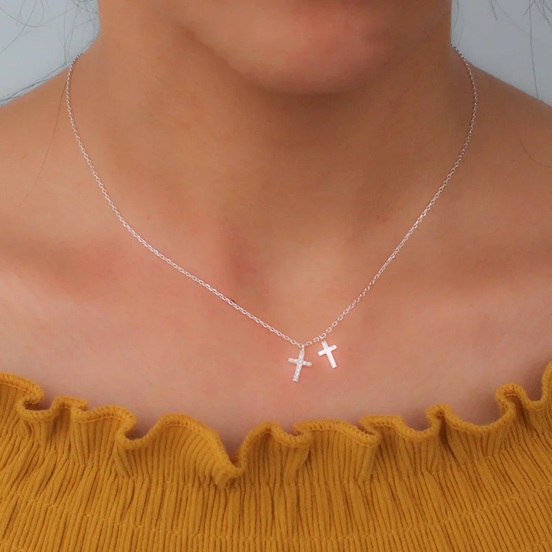 Trustdavis 100% 925 дюйма твердая искусственная кожа кулон с фианитом короткое ожерелье