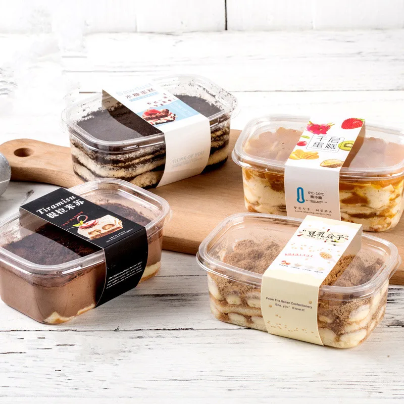 50 шт Высокое качество пластмассовый флакон ПЭТ прозрачный десерт коробка