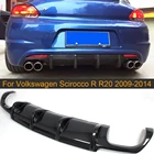 Автомобильный задний бампер, диффузор, спойлер для Volkswagen VW Scirocco R R20, бампер 2009-2016 из углеродного волокна, Автомобильный задний бампер, спойлер