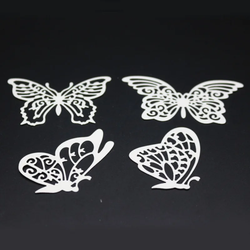 

4 Types Butterflies Metal Cutting Dies Mold Animal Frames Scrapbook Paper Craft Knife Mould Blade Punch Stencil Stamps And Dies