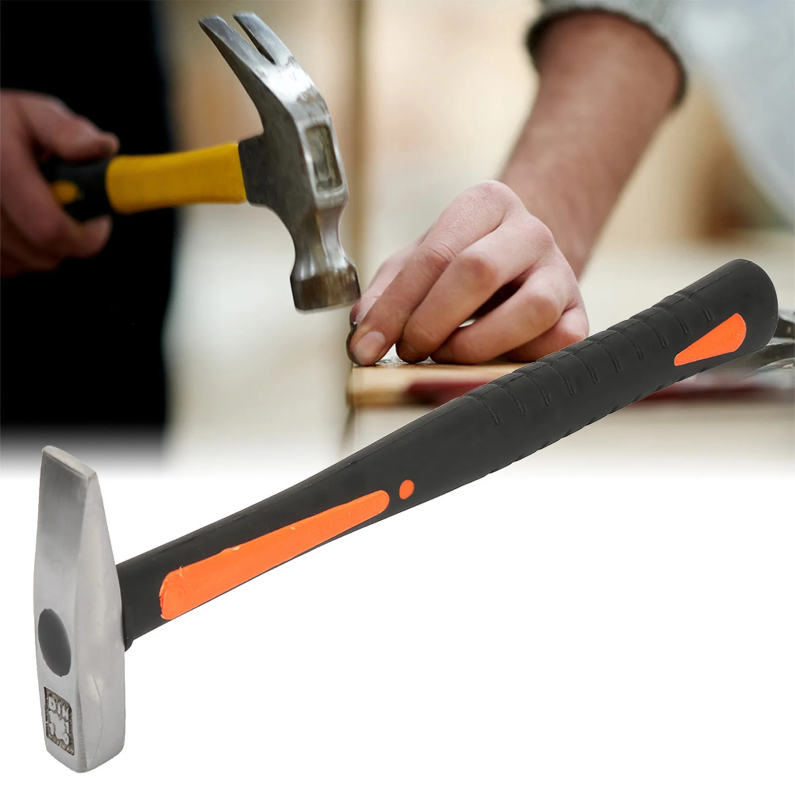 

Multifunctional Tool Hammer Carbon Steel Double Head Hammer Flat Hammer And Pointed Head Hammer 100g