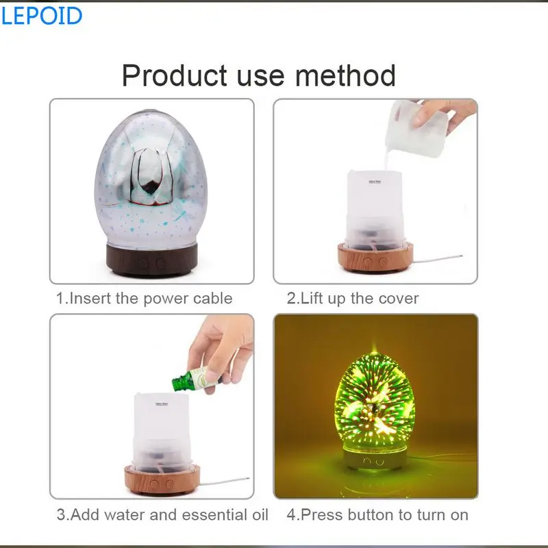 LEPOID 3D ароматерапия масляный диффузор ультразвуковой увлажнитель