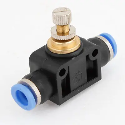

8mm to 8mm Tube Speed Control Quick Connector Pneumatic Push In Fitting Adapter