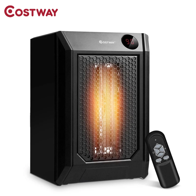 Портативный Электрический цифровой кварцевый обогреватель пространства COSTWAY 1500