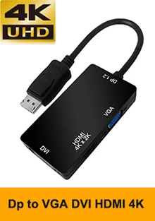 Активный 4K HDMI к Displayport 1,2 конвертер Кабель-адаптер 1,8 м HDMI в DP out