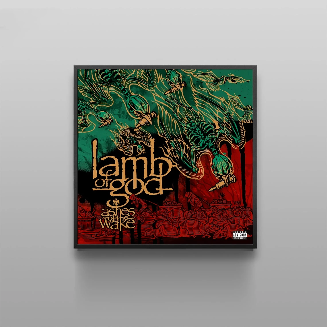 Плакат-Обложка альбома с изображением ягненка Бога-золы пробуждения музыки