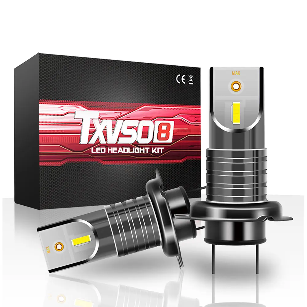 

TXVSO8 Mini H7 Led Headlight 6000K Car Lights Bulbs 26000LM High Brightness Auto Lamps 12V COB Chip lampada