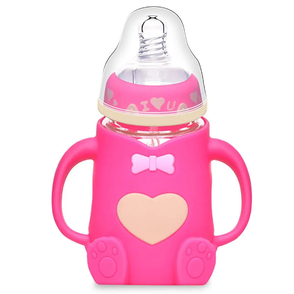 Детская силиконовая бутылочка для кормления молоком 240 мл безопасный не содержит