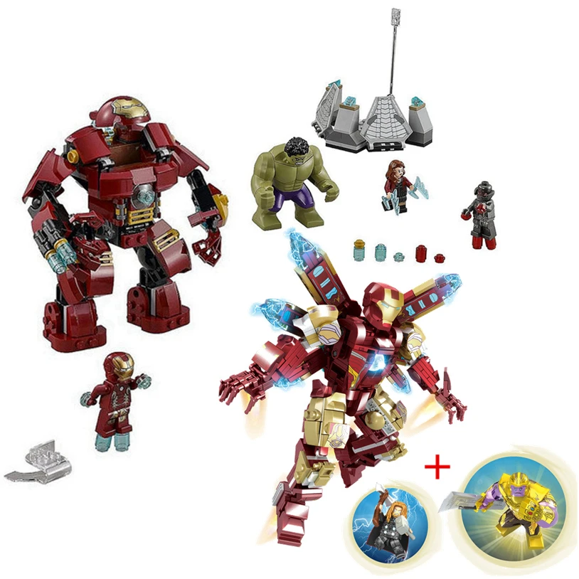 Совместим с marvles Super Heroes 76031, Мстители, строительные блоки, фигурки Альтрона, железный человек, Халк, Бастер, кирпичи, игрушки
