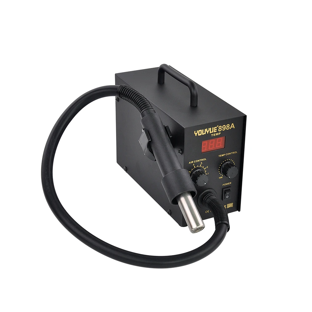 

HOT SALE YOUYUE 898A Non-Lead Smart Soldering Station Air Pump Soldering Station with Digital Display for Mobile Phone Repairing