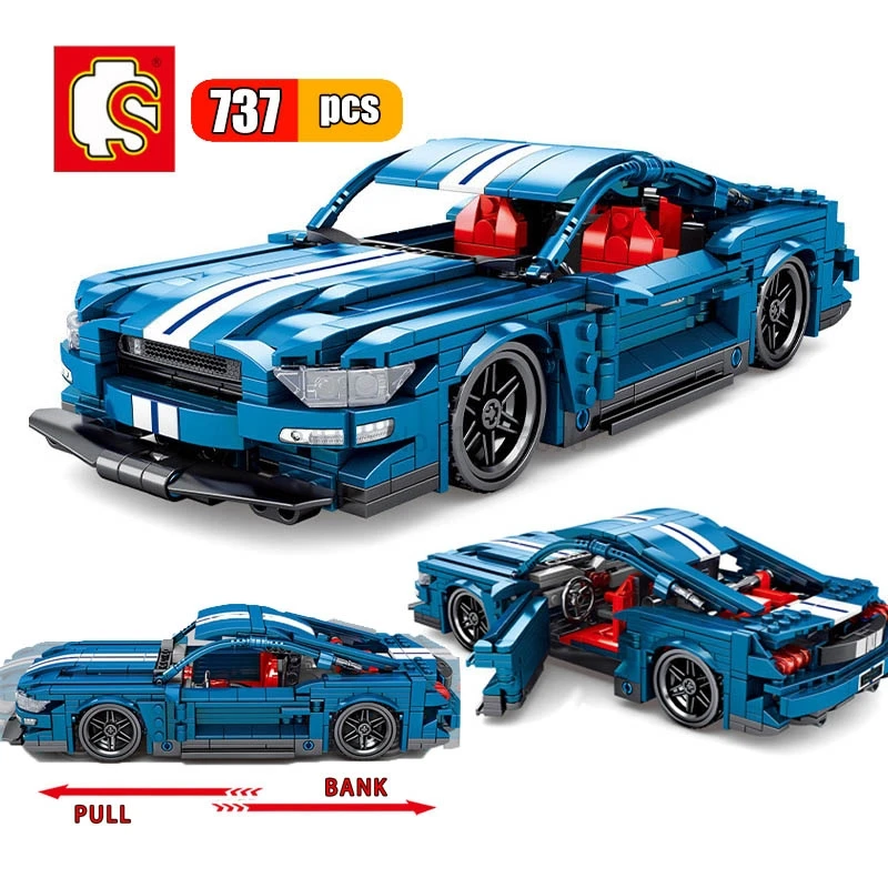 

SEMBO City Speed Champion Pull Back Sports Cars Assemble Building Blocks Creativity Technical Vehicle Model Bricks Toys For Boys