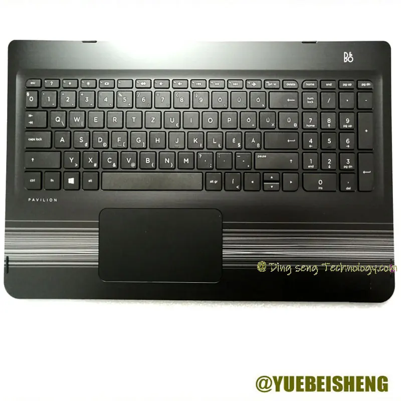 

YUEBEISHENG New/orig for HP Pavilion X360 15-BK Palmrest Hungary keyboard upper cover Touchpad 854823-211