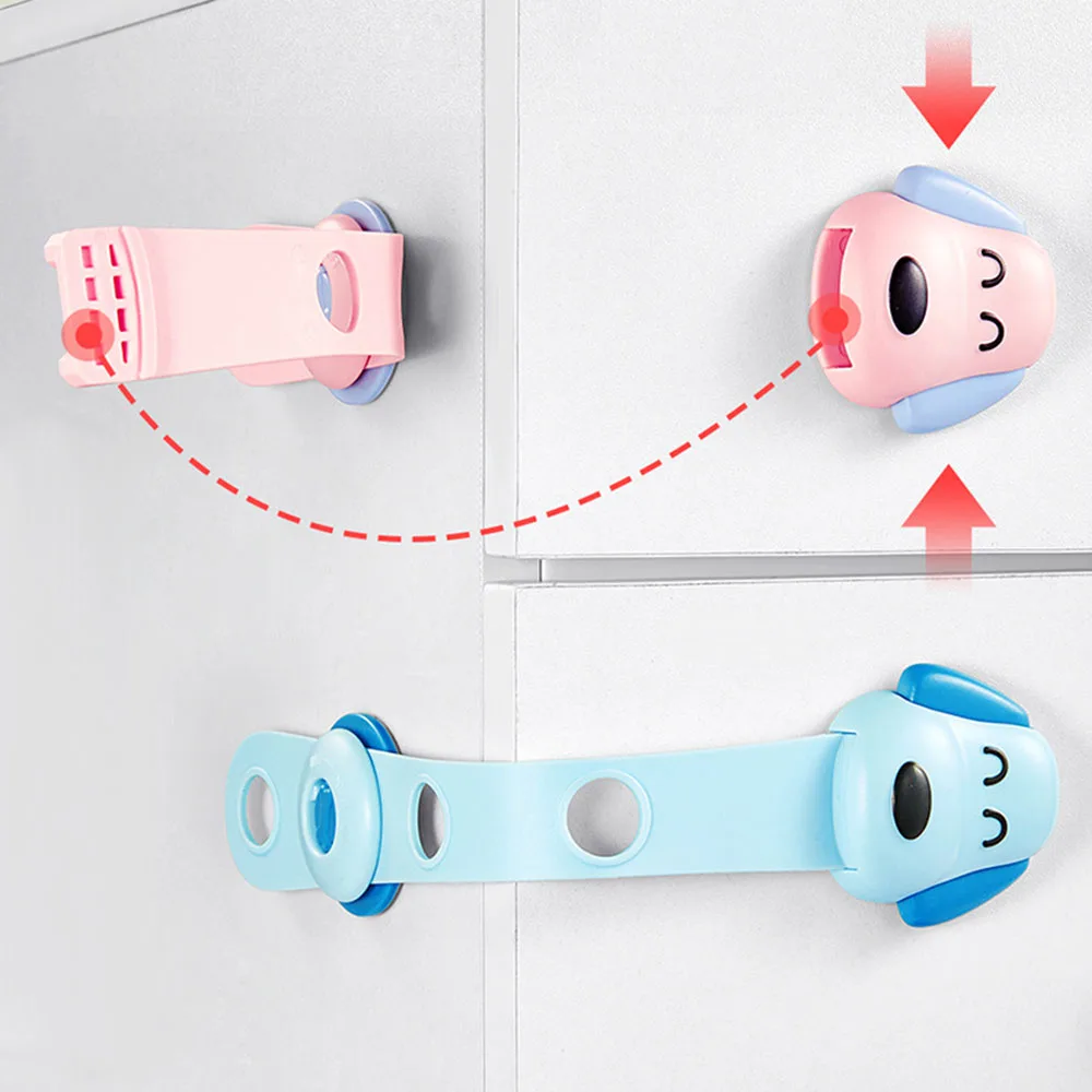Cerradura de seguridad para ni&ntilde;os, cerrojo de caj&oacute;n para beb&eacute;, antiagarre, cerradura de puerta corredera para armario, protecci&oacute;n para beb&eacute;, cerradura de refrigerador con forma de perro-0