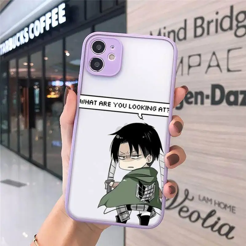 

Anime Attack on Titan Phone Cases Matte Transparent For iPhone 12 Mini 11 Pro XR XS Max 7 8 Plus