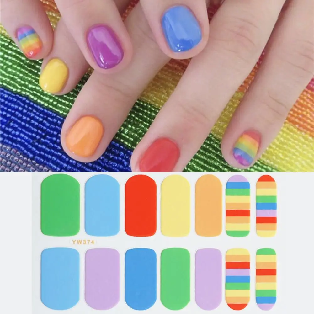 14 шт стикер для ногтей водостойкая наклейка дизайна мода сделай сам макияж