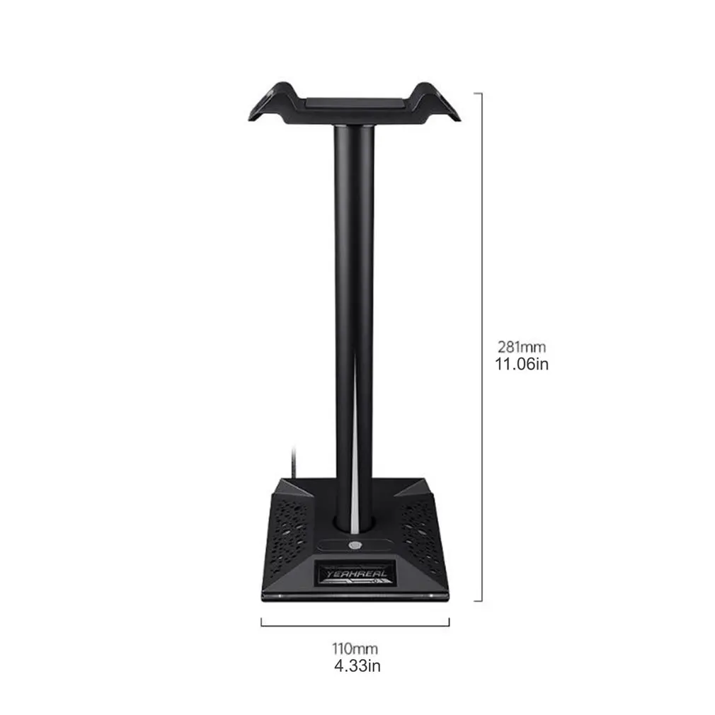 

TH630 Rgb Headphone Stand With 3.5Mm Aux And 2 USB Ports Headphone Holder For Gamers Gaming Pc Accessories