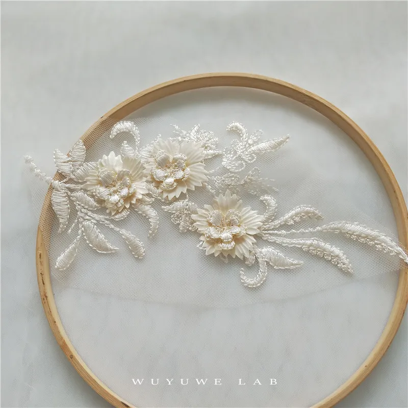 1 шт. цветные веназные 3D Цветы Кружевная аппликация свадебная вышивка сетка шитье