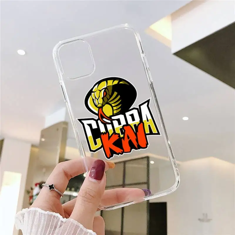 

cobra kai snake 2 Phone Case Transparent for iPhone 11 12 mini pro XS MAX 8 7 6 6S Plus X 5S SE 2020 XR
