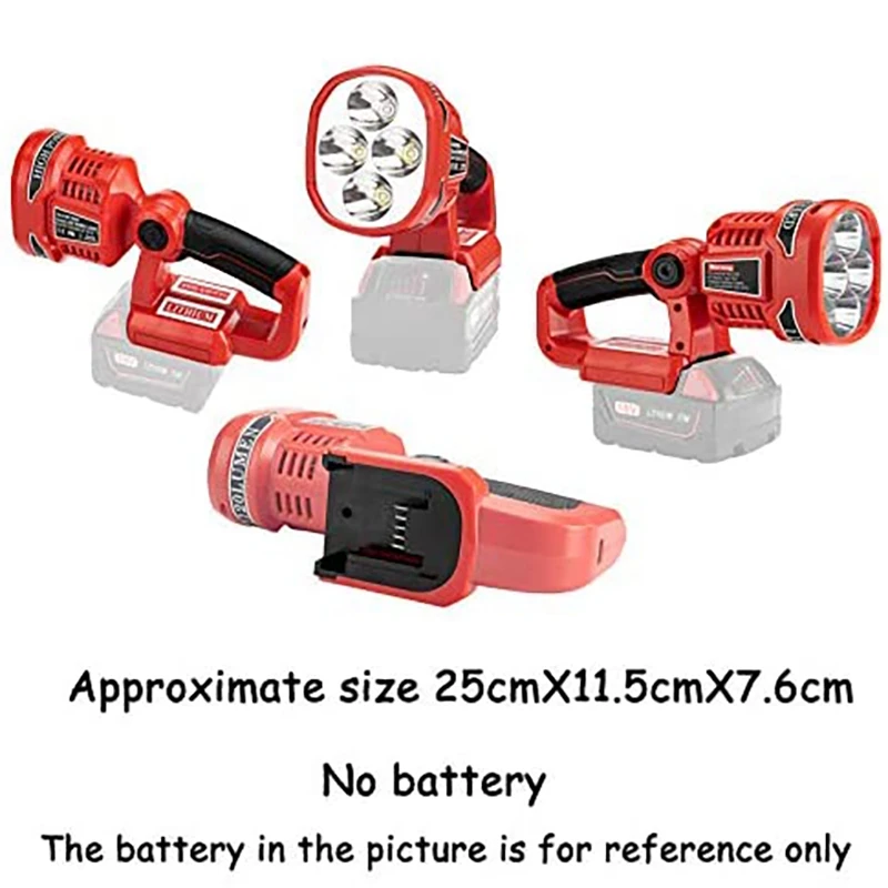 구매 M18 14.4-20V 12W 작업 빛 충전식 램프에 대 한 야외 LED 빛 손전등 스포트 라이트 LED 밤 빛