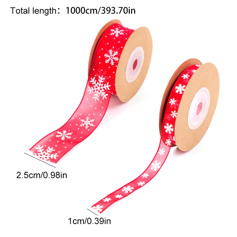 Лента из органзы в виде снежинок 10 м|Кулоны и подвески| |