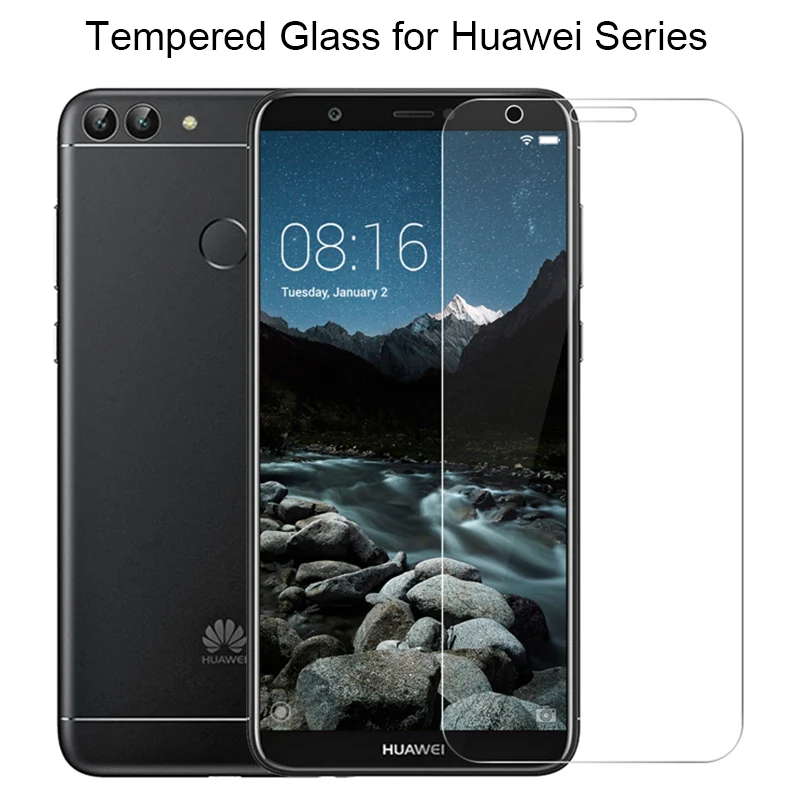 

9H HD Protective Glass for Huawei Y5 ii Y6 Pro 2017 Y3 2018 Y7 Prime Screen Protector for Huawei P Smart Plus on Y6 ii Y3 ii