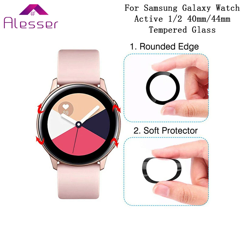Alesser для Samsung Galaxy Watch Active 2 40 мм 44 3D изогнутая Защитная пленка Закаленное стекло