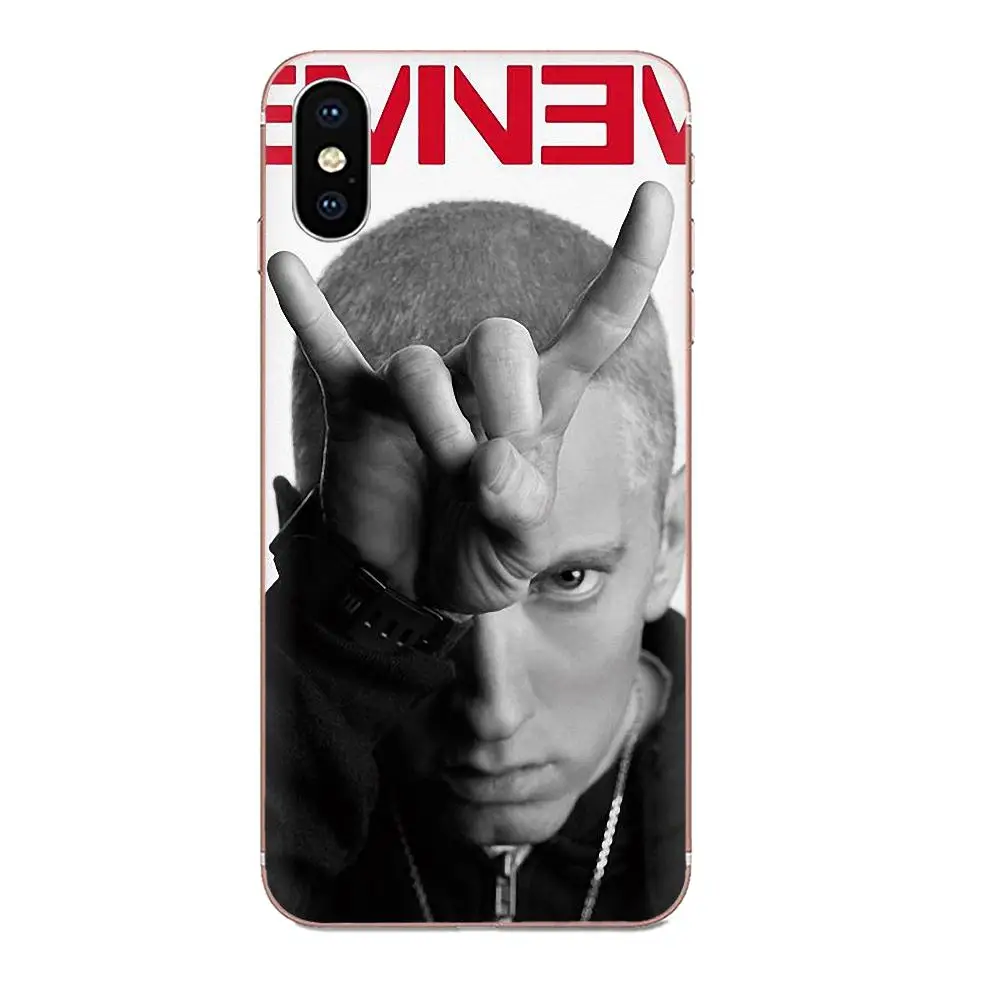 as picture Мягкий чехол для телефона Apple iPhone 11 Pro X XS Max XR 4 4s 5 5C 5S SE 6 6S 7 8 Plus хип-хоп Rapper Eminem - Цвет: as picture