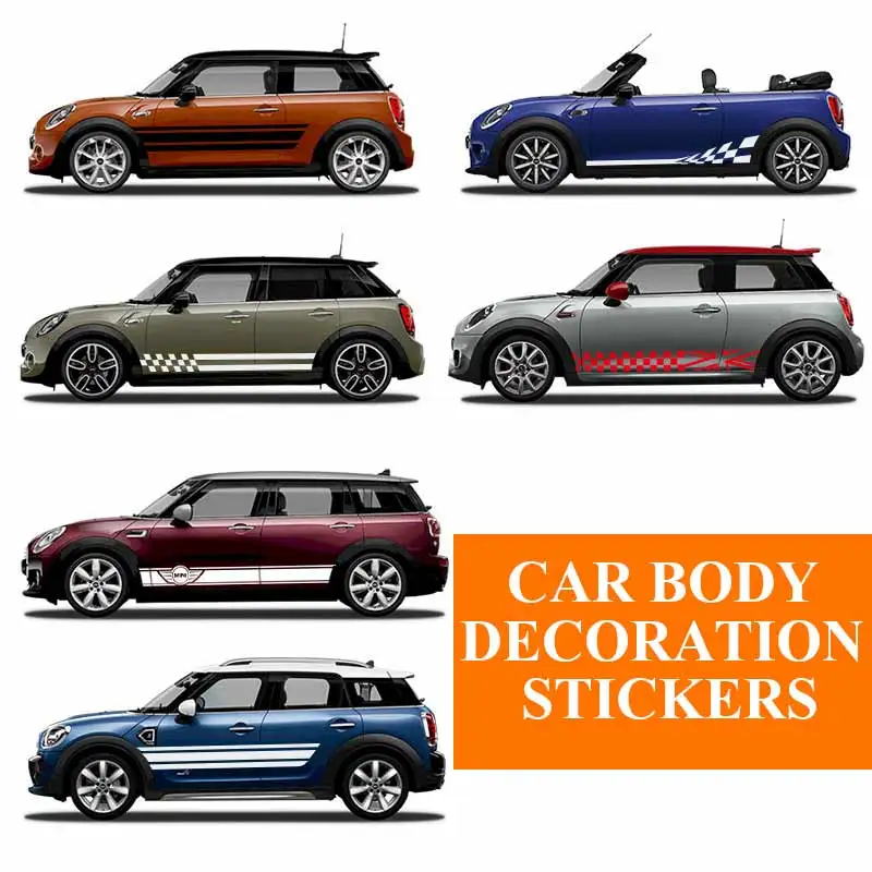 Рисунка автомобиля Наклейка на уровне талии кузова гоночных Боковая дверь