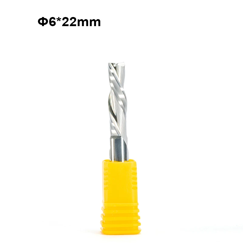 1 шт. 6 мм AAA левосторонняя спиральная фреза с двумя флейтами ЧПУ Концевая Карбид